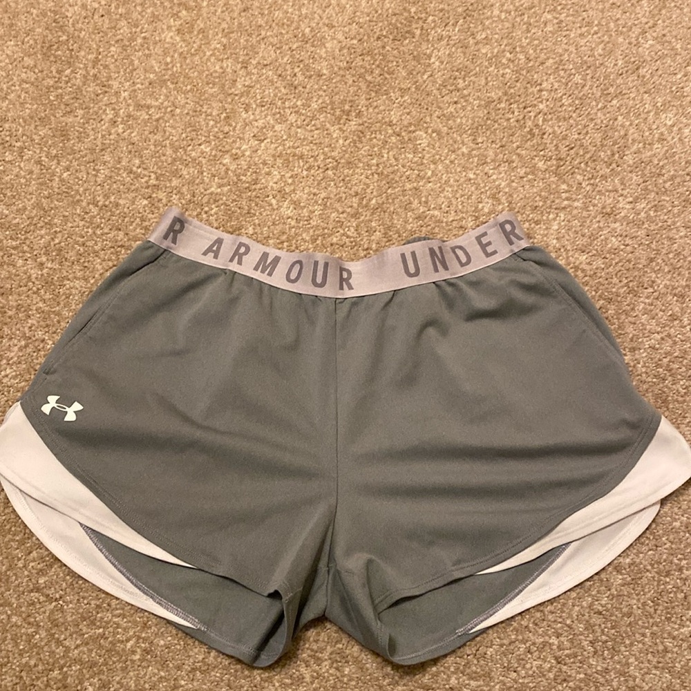 Grey athletic shorts